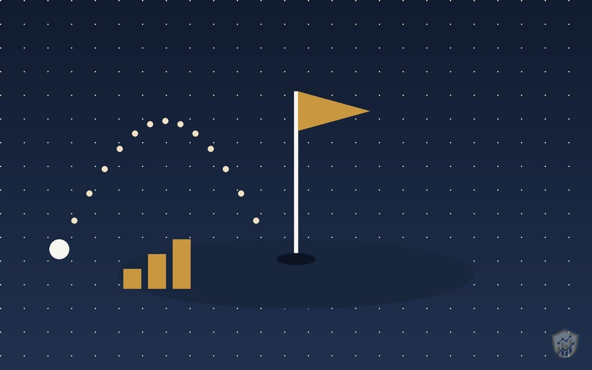 FairwayIQ, a branded illustration for a GPS golf shot-tracking app